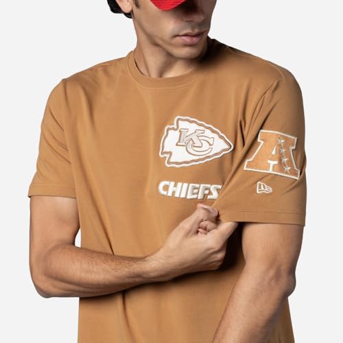 Kansas City Chiefs New Era Cap NFL Premium Logo Select Regular Fit T-Shirt Light Bronze Unisex