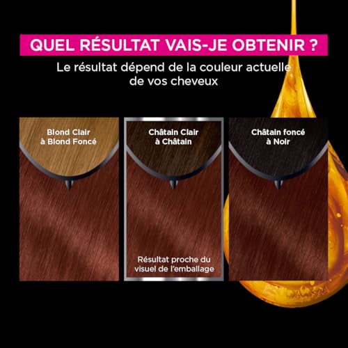 Coloration Permanente 5.5 Châtain Acajou Sans Ammoniaque Activée Par 'huile Olia Garnier La Boîte De Coloration - vue 8