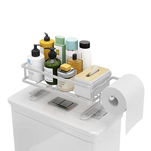 Apsan Over The Toilet Shelf, Bathroom Organizer Multifunctional Toilet Rack,No Drilling Space Saver With Wall Mounting Design (White) #TOP3