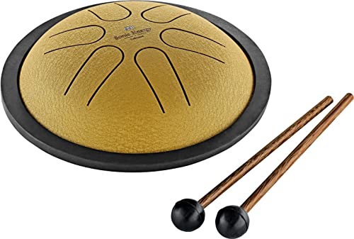 Mini-Steel-Tongue-Drum-for-Meditation-Yoga-ASMR-or-Sound-Therapy-Includes-Mallets-and-Bag--Pre-Tuned-Melodic-Scale-2-YEAR-WARRANTY-Gold