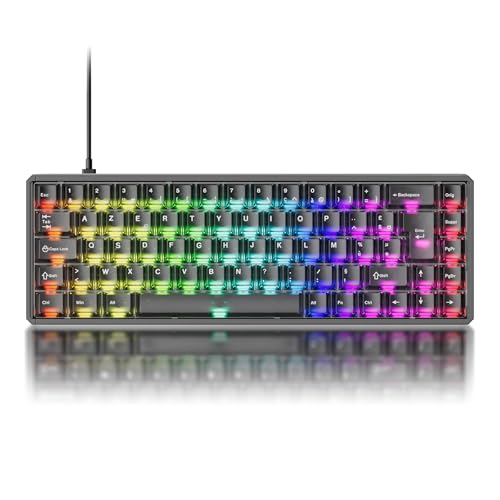 Akko MOD68 HE 8K Rapid-Trigger-Tastatur, CNC-gefrästes Aluminium, Hall-Effekt Tastatur, 65% ISO-FR AZERTY-Layout, RT 0,005 mm, Cherry-Profil-Tastenka