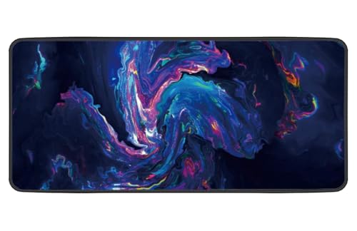 Image of Large Extended Long 700 x 300 mm Mouse Pad for Keyboard & Mouse | Water Resistant Anti Slip Surface Ideal for Office Home and Gaming Setup (Abstract Cloud -7)