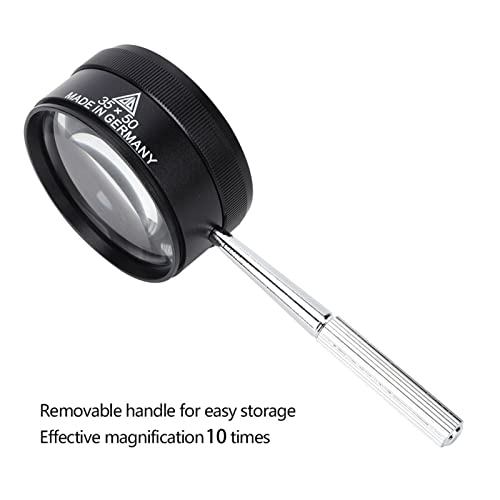 Ozgkee Magnifying Glass Portable Handheld Magnifier With Handle For Jewelry Identification Reading Magnifying Glass Handheld, 35X 50Mm #TOP7
