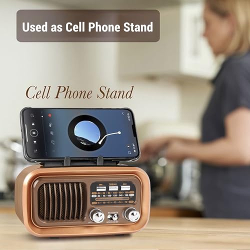 Radio Retro Portátil AM FM Jectse con Panel Solar miniatura 2