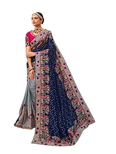 Sari indien en soie de mariage 7701 : finissez-en avec les drapés qui glissent