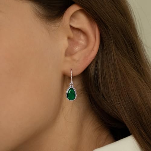 Small Teardrop Earrings for Women Trendy Colorful Dainty Crystal Dangle Earrings Set Silver Vintage Boho Drop Earrings Jewelry2