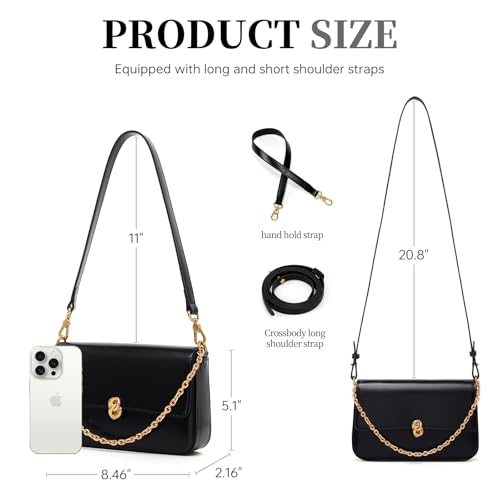 LA FESTIN Leather Crossbody Purse for Women Small Shoulder Bag with Adjustable Strap Trendy Designer Purses and Handbags4