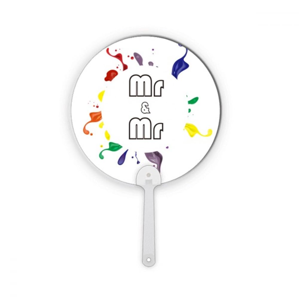 Drapeau arc-en-ciel LGBT Mr & Mr déco plastique lavable pour éviter les taches en fête