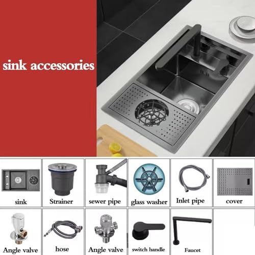 Évier de cuisine compact caché compact avec robinet rabattable - 3