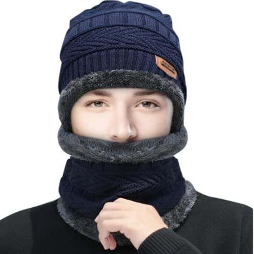 Touca e Gola Balaclava Cachecol Proteção Contra Frio Intenso Cor:Azul;Tamanho:Unico