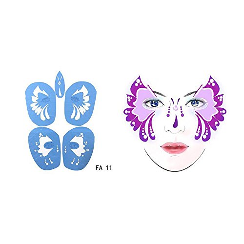 Towashine 1Pc Face Paint Stencils (38 Designs) - Reusable, Soft, Great for Parties, Birthdays, Halloween, Carnivals, School Church Events