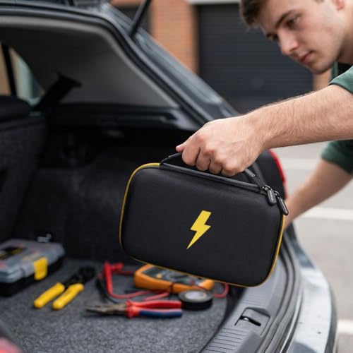 Image of Comecase Case Compatible for Fluke 17B+ /15B+ / 17B / 15B / /177 /179 / 113 /114 / 115 /116 / 117 /87V / 88V Digital Multimeter, Protective Travel Storage Bag with Detachable DIY Foam & Elastic Strap (Box Only)