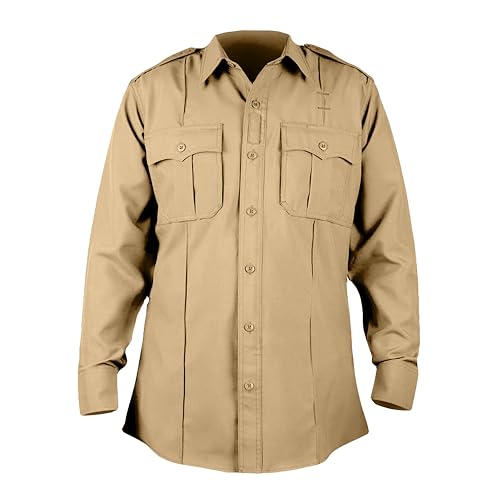 Image of First Class 100% Polyester Long Sleeve Zippered Uniform Shirt