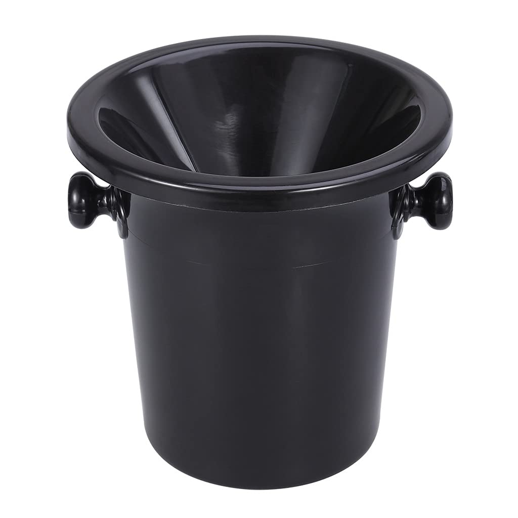 Escupidera para cata de vinos, escupidera de Vino Negro, Cubo para Verter Vino, Cubo de Hielo de plástico con Orejas Redondas, Accesorios para cata de vinos