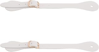 Spur Features Riding Horse for Adjustable Equestrian Strap Straps Artificial Leather White Set with Quick Installation and Comfort Enhanced for Men and Women