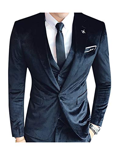 Veste de mariage homme blazer velours un bouton pour soirée de gala