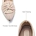 HIULYCENCE Flats for Women Pointed Toe Ballet Flats with Bow Comfortable Knit Dressy Flats Nude US7