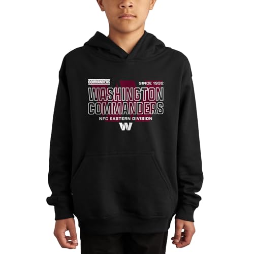 Junk Food NFL - Washington Commanders Modern Outline Kids Hoodie Black