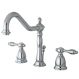Kingston Brass KS1991TAL Tudor Widespread Bathroom Faucet, 8-1/2 inch in Spout Reach, Polished Chrom