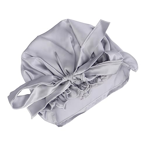Bonnet de nuit soie naturelle argenté pour des matins sans frisottis