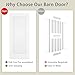 JUBEST 36''x84'' Sliding Barn Door, 1 Panel with 2 Steps White Primed Sliding Closet Door with Satin Nickel 6FT Hardware Kit, Hollow Core Interior Door, Pre-Assembled Panels, Durable & Sturdy