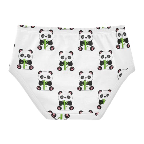 Joisal Cute Cartoon Pandas White Panties Little Girl Girls Underwear Toddler Cotton Bright Kids Briefs Undies 2t2