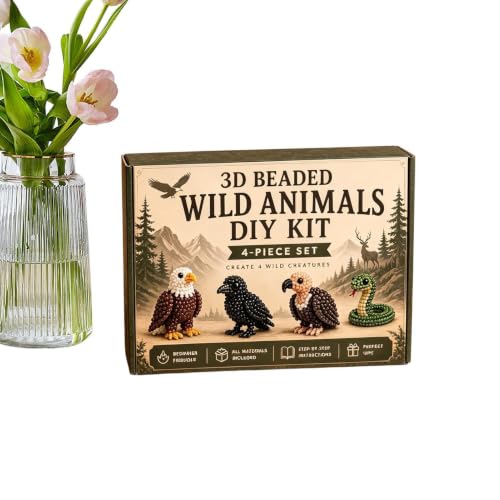 Juego de perlas 3D de animales manualidades fáciles para combatir el estrés