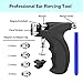 Professional Ear Piercing Gun Kit with 20 Pairs 316L Surgical Stainless Steel Gun Stud Earrings（18K Yellow Gold Plated) for Body Nose Lip Salon Home Use