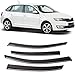 Produktbild OFFT 4Pcs Autofenster Windabweiser für Skoda Rapid Spaceback 2014-2020, All Weather Wasserdicht Beschlagfrei Aufklebbare Auto Seitenfenster Beschattung Abweiser Luftabweiser Zubehör