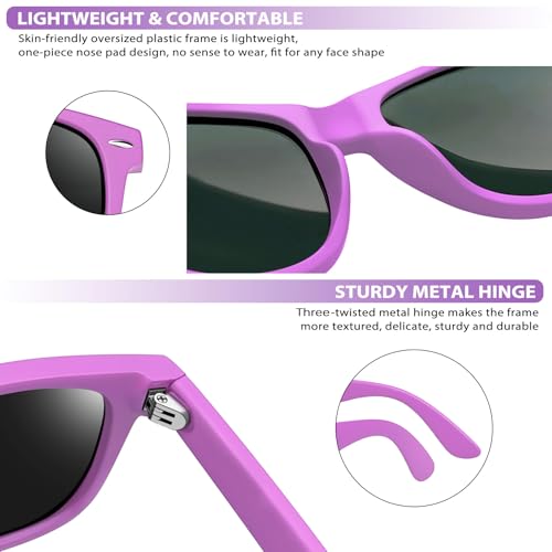 Image of Joopin Square Sunglasses Polarized UV400 Designer Sun Glasses Men Women | Oversized, Plastic Frame, Retro, Vintage, Unisex, Trendy Shades for Driving, Party, Fishing, Business, Costume