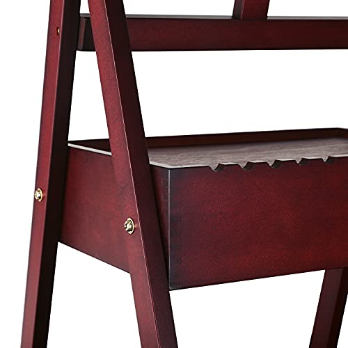 Image of MEEDEN Studio H-Frame Easel with Storage Drawer - Adjustable (60 inch~75 inch) Forward Tilting Solid Beech Wood Easel Stand for Artists, Students & Beginners, Holds Canvas Art up to 36 inch, Deep Walnut