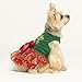 Fitwarm Sparkly Dog Christmas Outfit, Tulle Dress, Winter Clothes for Small Dogs, Christmas Tree Outfit, Red, Green, Golden, XS
