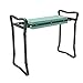 Todeco - Banc Agenouilloir de Jardin, Siège de Jardin Pliable - Taille déployée: 62 x 48 x 28 cm - Charge maximale: 110 kg - Vert
