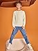 Haloumoning Boys Sweaters Kids Crewneck Long Sleeve Knit Pullover Sweater 5-14 Years Cream