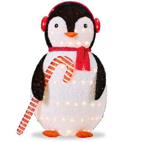 Best Choice Products 5ft Lighted Pop-Up Penguin, Large Yard Outdoor