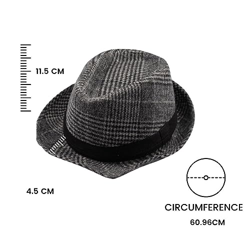 Image of The Tie Hub Fedora Hat for Men & Women|Wide Brim Felt, Sun hat, Beach Hat, Summer Hat, Party hat, Stylish hat