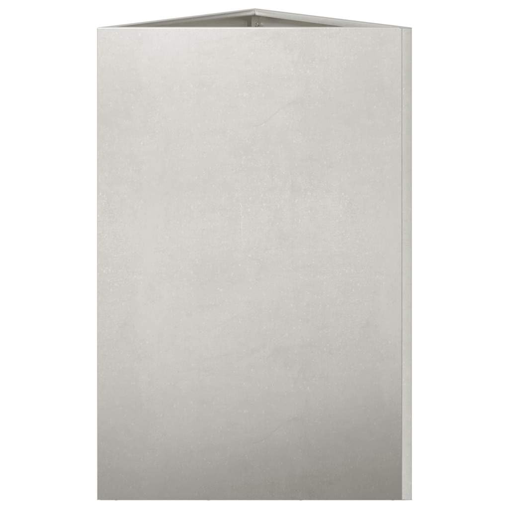Fioriera da Giardino Triangolare 50x43x75 cm in Acciaio Inox Vaso per Piante Fiori Orto Aromatico Balcone Terrazzo Interno Esterno