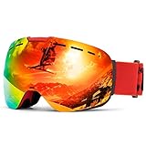 [100% UV400-Schutz]: UV400-Schutz kann Ihre Augen vor Beschädigung durch starkes Licht schützen. Genießen Sie die schöne Landschaft beim Skifahren.