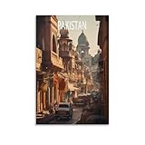 PuPLuM Pakistan Vintage-Reiseposter im Querformat, 20 x 30 