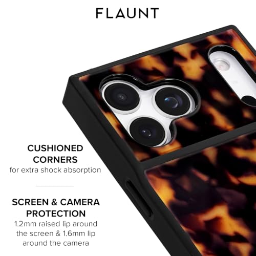 FLAUNT Official Square iPhone 18 Pro Case -Tortoise Shell w/Black Sides - image 7