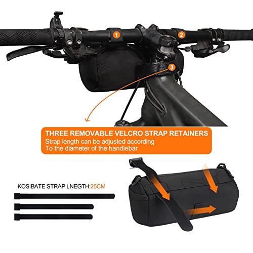 Kosibate H256 Bike Handlebar Bag,Bicycle Handlebar Bag,Bike Frame Bag With Shoulder Strap,Bicycle Front Bag Fram Storage Roll Bag Mountain Road Bikes Bicycle Accessories thumb #1