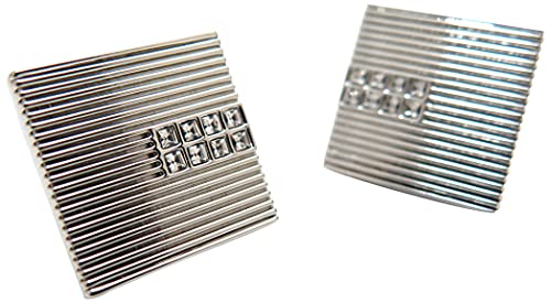 トンプソン(THOMPSON) ボンバートカフス（ロジウム&クリアクリスタルガラス） (カフスボタン/カフリンクス)