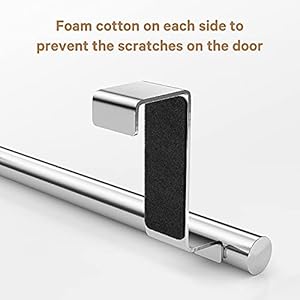 Stainless Steel Over Door Towel Rack Bar Holders for Universal Fit on Over Cabinet Cupboard Doors 2 Pack (Sliver) Stainless Steel Over Door Towel Rack Bar Holders for Universal Fit on Over Cabinet Cupboard Doors 2 Pack Sliver
