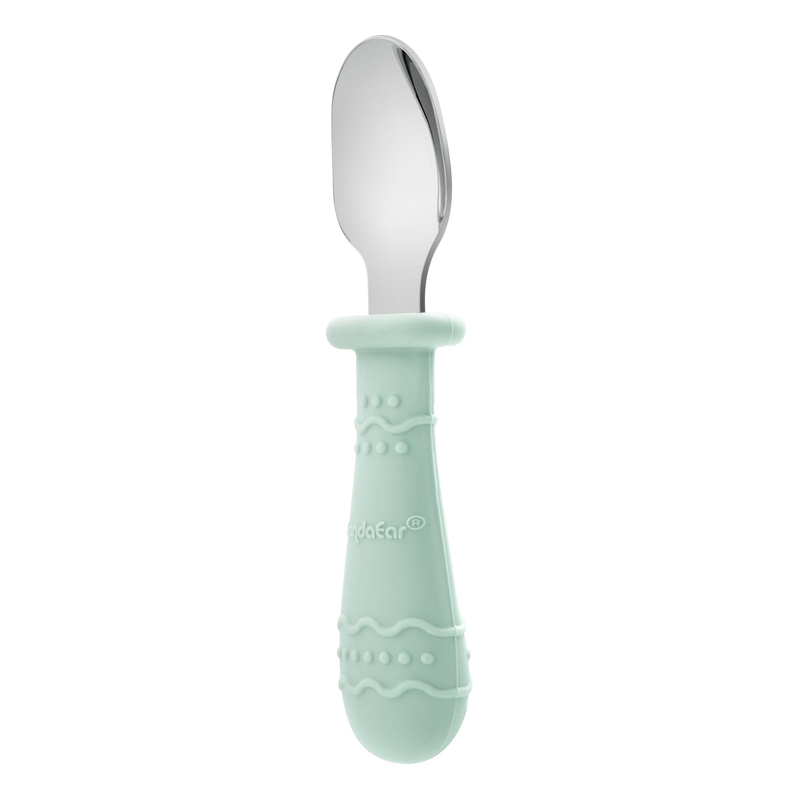 PandaEar Set de Vaisselle pour Bébé - 2 Assiettes Divisées en Silicone avec Ventouse, 2 Cuillères et Fourchettes