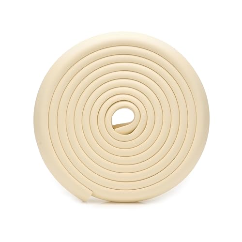 Image of Kids Station Baby Proofing Edge Protector for Kids Safety, Made in India Rubber Edge for Sharp Furniture Edges and Corners, A Baby Safety Product (5mts, L- Shape, Beige)