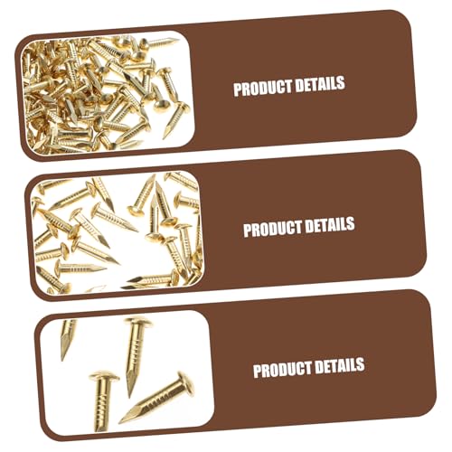ERINGOGO 285 piezas Clavos de Cobre Redondos para Muebles y Carpintería Material de Cobre Puro para Uso en el Hogar Resistente y Fácil de Manejar para Manualidades y Decoraciones miniatura 4