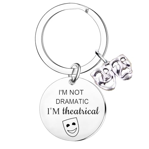 MADHAHEFU Musical Theater Keyring Theater Gifts for Women Men Music Teachers Students Actor Actress Presents