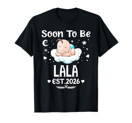 Soon To Be Lala EST. 2026 Mother's Day Cute Hearts T-Shirt