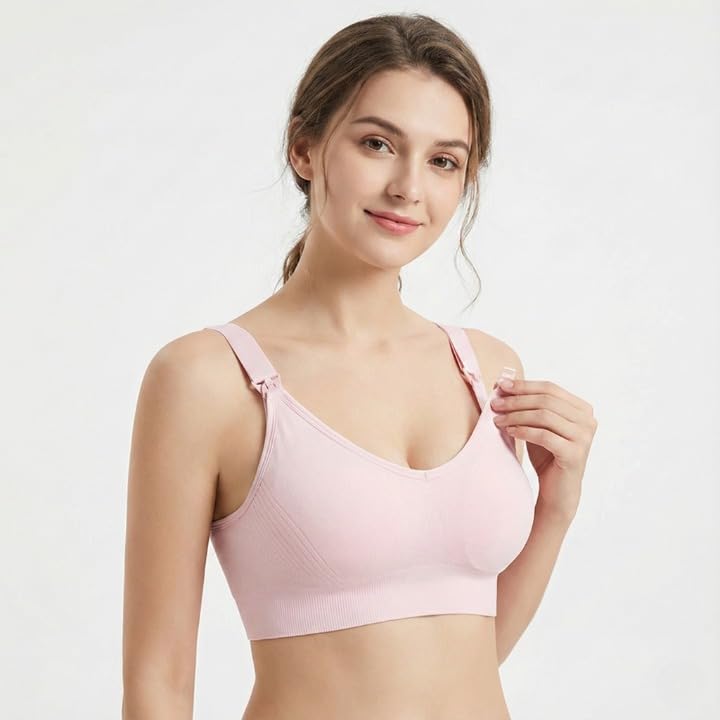 Image of Celary Bra for Woman|| Lightly Padded Maternity||Feeding Bra for Women||Nursing ||Ultra Lightweight|| Soft and Smooth Cotton|| Removable Pads