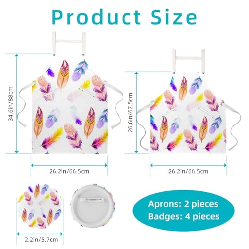 Tablier de serveuse chic bohème multicolore pour le restaurant et bar - 2